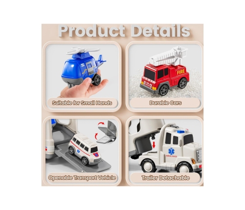 WOOPIE Laweta Drogowa zestaw 5 Aut - Ambulans