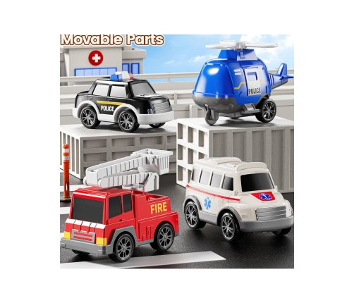 WOOPIE Laweta Drogowa zestaw 5 Aut - Ambulans