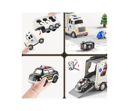 WOOPIE Laweta Drogowa zestaw 5 Aut - Ambulans