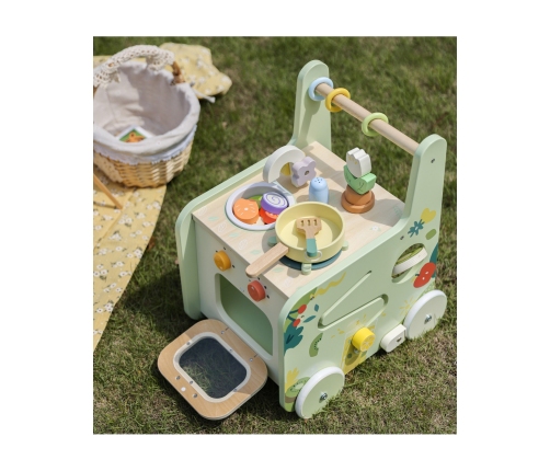 Classic World Drewniana Kuchnia 2w1 Pchacz Odkręcane Koła