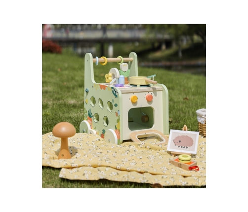 Classic World Drewniana Kuchnia 2w1 Pchacz Odkręcane Koła