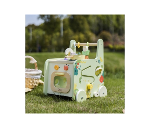 Classic World Drewniana Kuchnia 2w1 Pchacz Odkręcane Koła