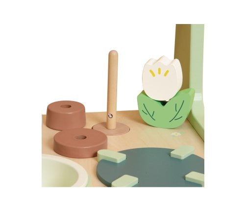 Classic World Drewniana Kuchnia 2w1 Pchacz Odkręcane Koła