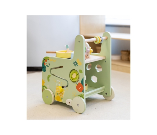 Classic World Drewniana Kuchnia 2w1 Pchacz Odkręcane Koła