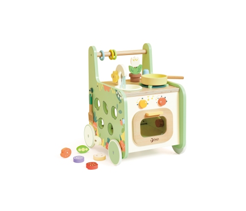 Classic World Drewniana Kuchnia 2w1 Pchacz Odkręcane Koła