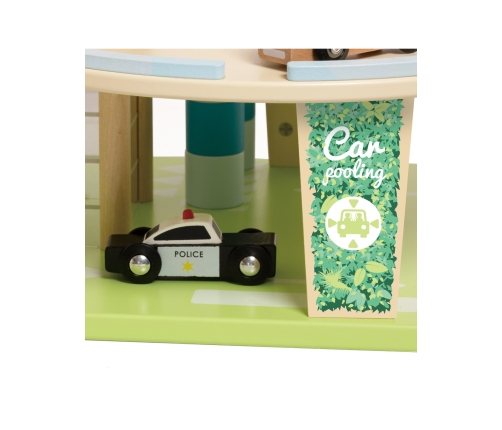 CLASSIC WORLD Drewniany 3 Poziomowy Garaż XL z Windą 