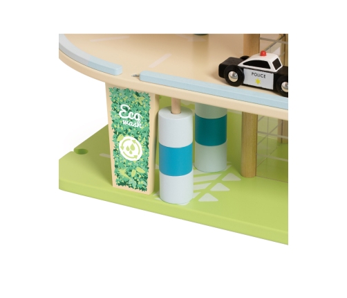 CLASSIC WORLD Drewniany 3 Poziomowy Garaż XL z Windą 