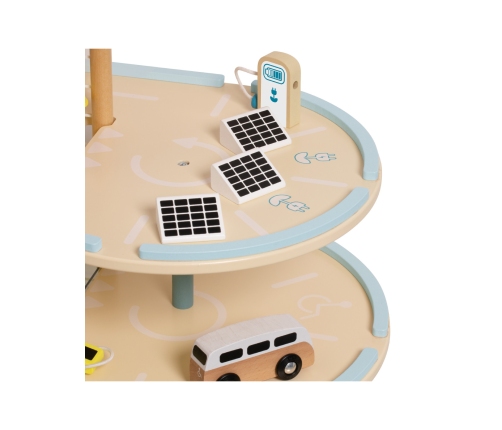 CLASSIC WORLD Drewniany 3 Poziomowy Garaż XL z Windą 