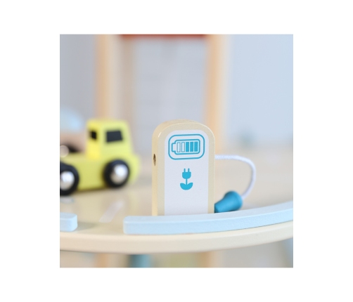 CLASSIC WORLD Drewniany 3 Poziomowy Garaż XL z Windą 