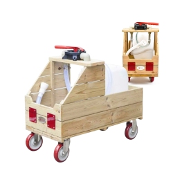 CLASSIC WORLD EDU Drewniany Wózek na Wodę do Podlewania + Wąż