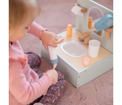 TOOKY TOY Toilet Bathroom Toaleta Drewniana Łazienka z Akcesoriami