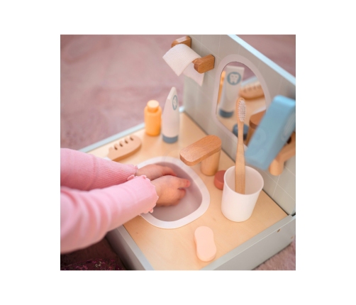 TOOKY TOY Toilet Bathroom Toaleta Drewniana Łazienka z Akcesoriami