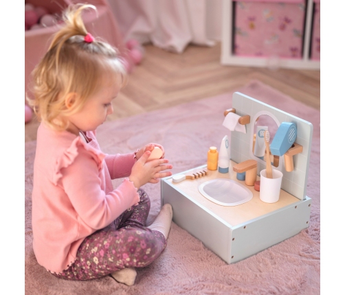 TOOKY TOY Toilet Bathroom Toaleta Drewniana Łazienka z Akcesoriami