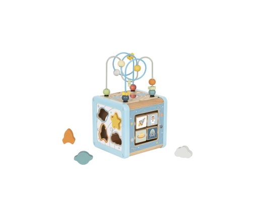 TOOKY TOY Drewniana Kostka Aktywności Kosmos Sorter Labirynt