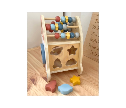 TOOKY TOY Kosmiczna Rakieta Aktywności Sorter Labirynt Drewniany