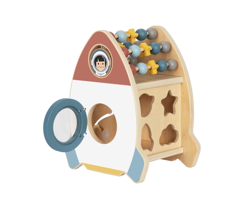 TOOKY TOY Kosmiczna Rakieta Aktywności Sorter Labirynt Drewniany