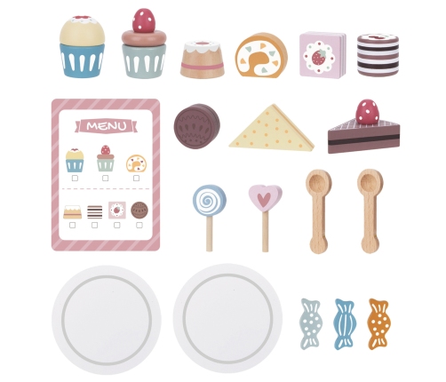 TOOKY TOY Patera Słodkości Drewniany Stojak Babeczki Ciasta