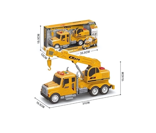 WOOPIE Interaktywny Dźwig z Ruchomym Hakiem Ciężarówka 1:14