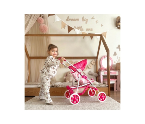 WOOPIE ROYAL Wózek dla Lalek Spacerówka w Kwiaty