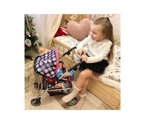 WOOPIE ROYAL Wózek dla Lalek Regulowane Siedzisko 4 Koła