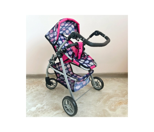 WOOPIE ROYAL Wózek dla Lalek Regulowane Siedzisko 4 Koła