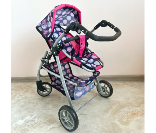 WOOPIE ROYAL Wózek dla Lalek Regulowane Siedzisko 4 Koła