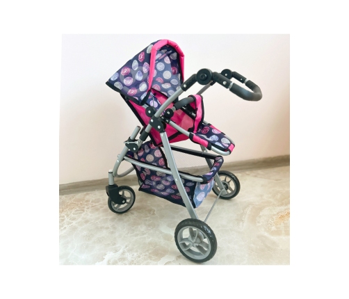 WOOPIE ROYAL Wózek dla Lalek Regulowane Siedzisko 4 Koła