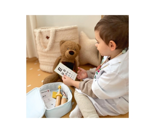 TOOKY TOY Drewniany Zestaw Małego Lekarza Doktora w Walizce z Akcesoriami