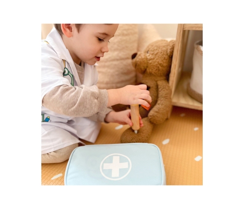 TOOKY TOY Drewniany Zestaw Małego Lekarza Doktora w Walizce z Akcesoriami