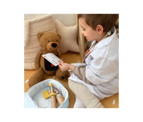 TOOKY TOY Drewniany Zestaw Małego Lekarza Doktora w Walizce z Akcesoriami