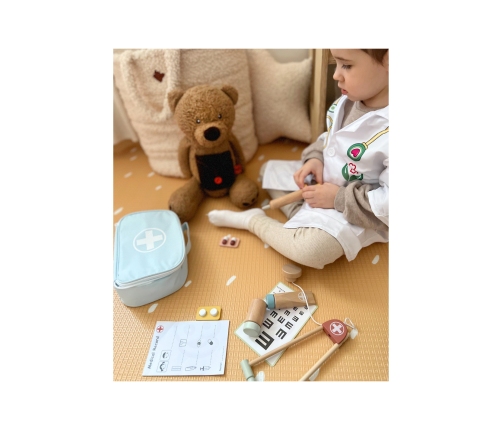 TOOKY TOY Drewniany Zestaw Małego Lekarza Doktora w Walizce z Akcesoriami