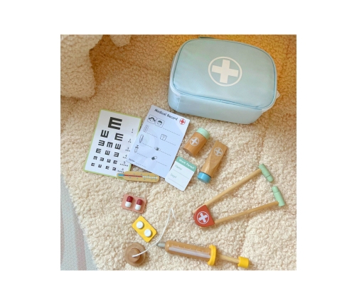 TOOKY TOY Drewniany Zestaw Małego Lekarza Doktora w Walizce z Akcesoriami