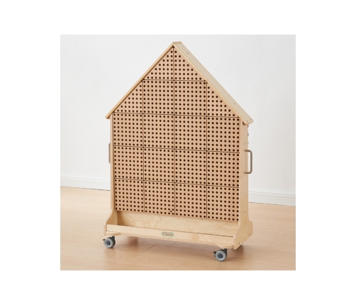 MASTERKIDZ Drewniana Tablica STEM Wolnostojąca XXL w Kształcie Domu