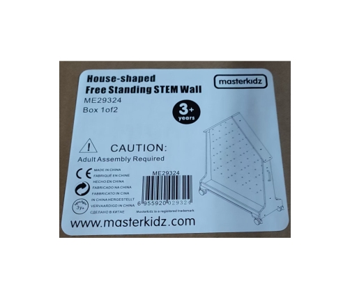 MASTERKIDZ Drewniana Tablica STEM Wolnostojąca XXL w Kształcie Domu