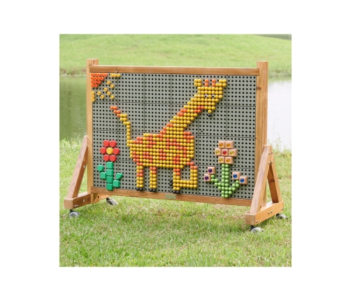 MASTERKIDZ Drewniana Ściana Tablica XXL Naukowa Kreatywna STEM WALL Outdoor