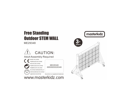 MASTERKIDZ Drewniana Ściana Tablica XXL Naukowa Kreatywna STEM WALL Outdoor