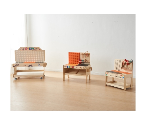 MASTERKIDZ Drewniany Warsztat XXL Montessori STEM z Narzędziami