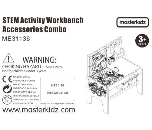 MASTERKIDZ Zestaw Akcesoriów do Stołu Warsztatowego STEM 111 el.
