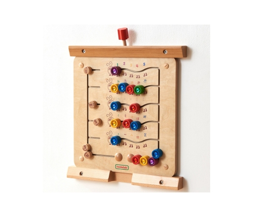 MASTERKIDZ Kolorowe Gąsieniczki Nauka Liczb i Ilości - Tablica Ścienna Edukacyjna Montessori