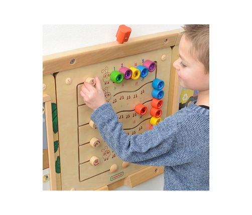 MASTERKIDZ Kolorowe Gąsieniczki Nauka Liczb i Ilości - Tablica Ścienna Edukacyjna Montessori