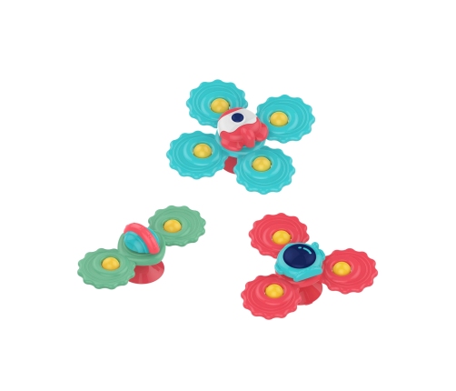 WOOPIE BABY Gryzak Spinner Wirujący z Przyssawką Zestaw 3 szt _5SZT