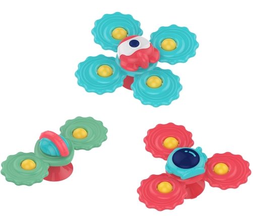 WOOPIE BABY Gryzak Spinner Wirujący z Przyssawką Zestaw 3 szt _5SZT