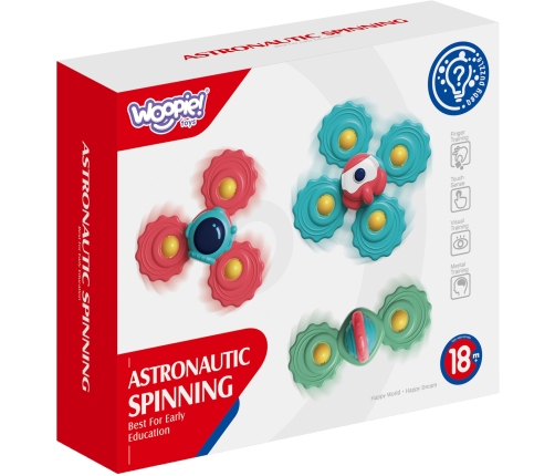 WOOPIE BABY Gryzak Spinner Wirujący z Przyssawką Zestaw 3 szt _5SZT