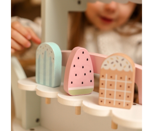 WOOPIE GREEN Lodziarnia XXL Sklepik Pastelowy Wózek z Lodami