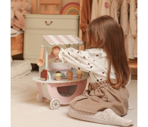 WOOPIE GREEN Lodziarnia XXL Sklepik Pastelowy Wózek z Lodami