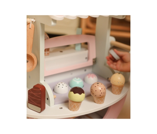 WOOPIE GREEN Lodziarnia XXL Sklepik Pastelowy Wózek z Lodami