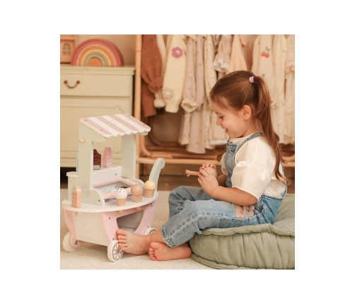 WOOPIE GREEN Lodziarnia XXL Sklepik Pastelowy Wózek z Lodami