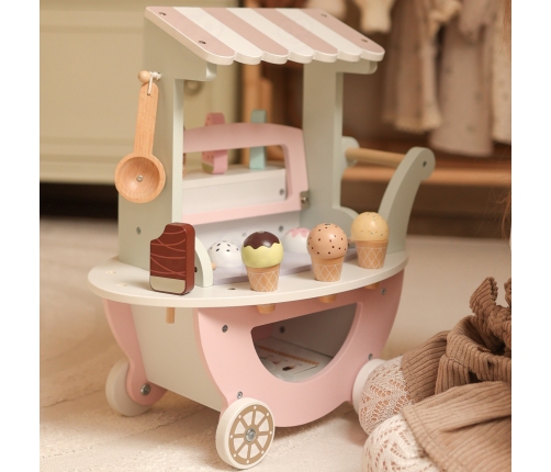 WOOPIE GREEN Lodziarnia XXL Sklepik Pastelowy Wózek z Lodami