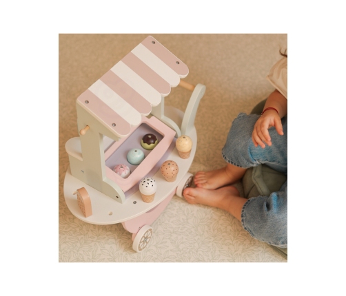 WOOPIE GREEN Lodziarnia XXL Sklepik Pastelowy Wózek z Lodami