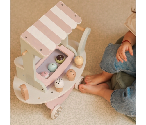 WOOPIE GREEN Lodziarnia XXL Sklepik Pastelowy Wózek z Lodami